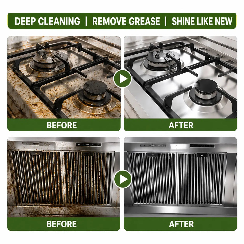 Kitchen Appliance Foam Cleaner, 300Ml Clinging Degreaser for Range Hood, Stove, Oven Exterior & Stainless Steel Surfaces, Yucailuxe