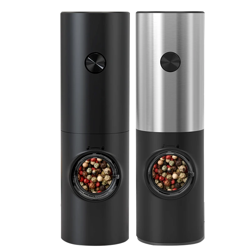Electric Pepper & Salt Grinder Set with LED Light