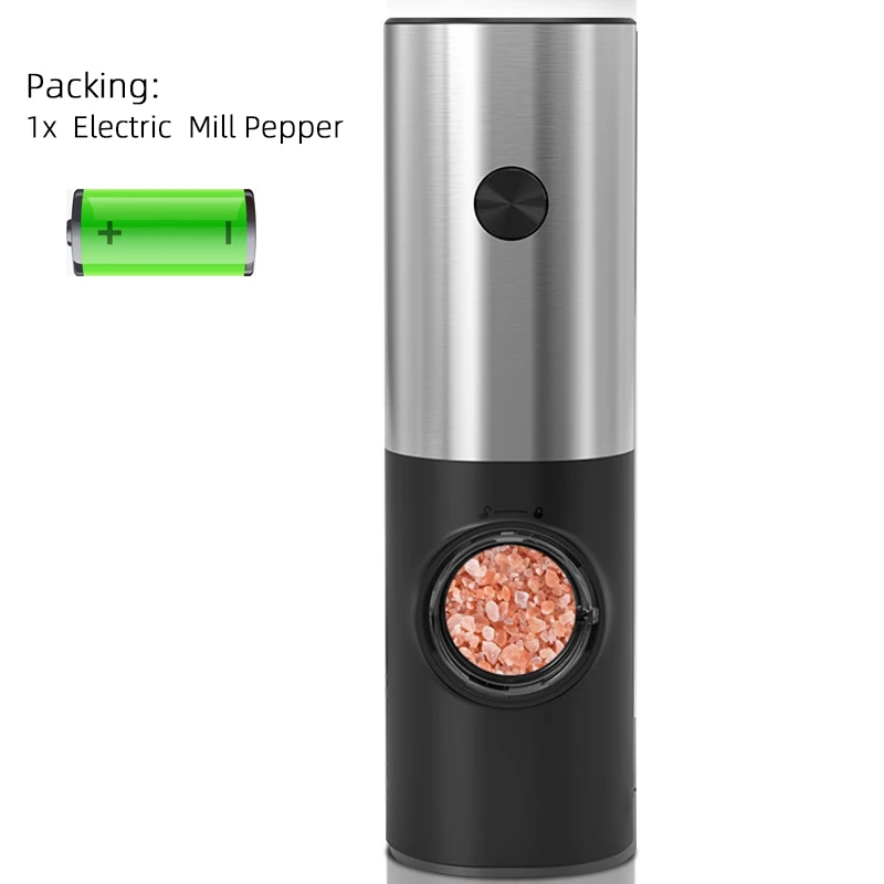 Electric Pepper & Salt Grinder Set with LED Light