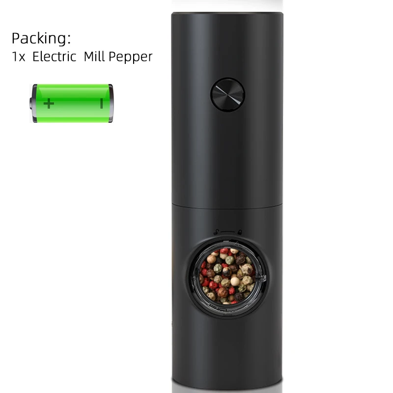 Electric Pepper & Salt Grinder Set with LED Light
