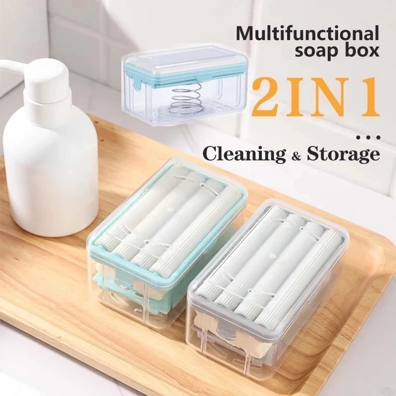 Self-Draining Soap Dish Holder with Roller