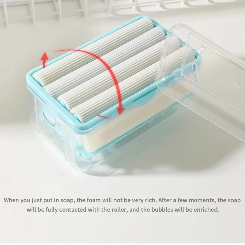Self-Draining Soap Dish Holder with Roller