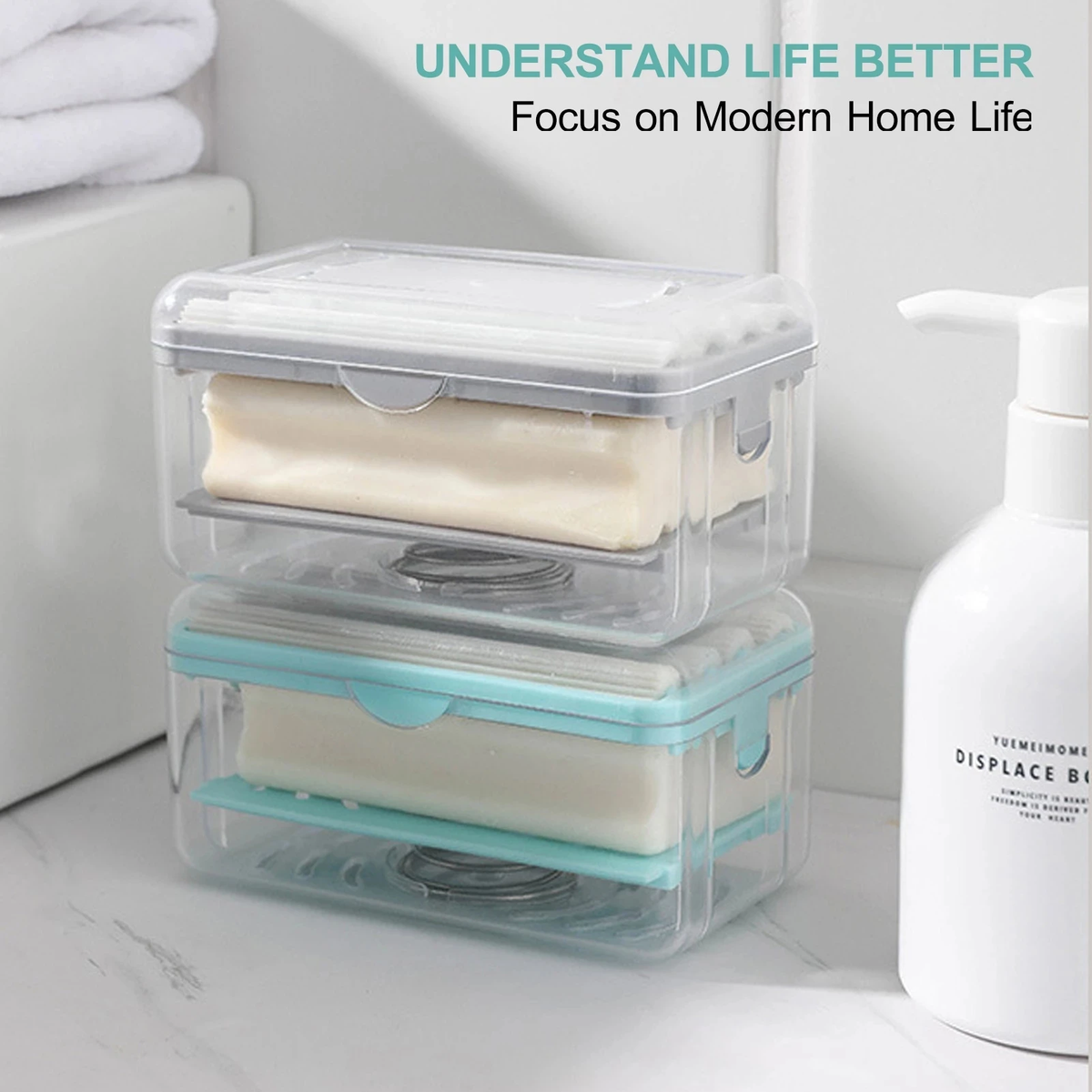 Self-Draining Soap Dish Holder with Roller