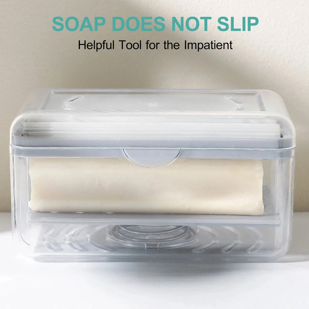 Self-Draining Soap Dish Holder with Roller
