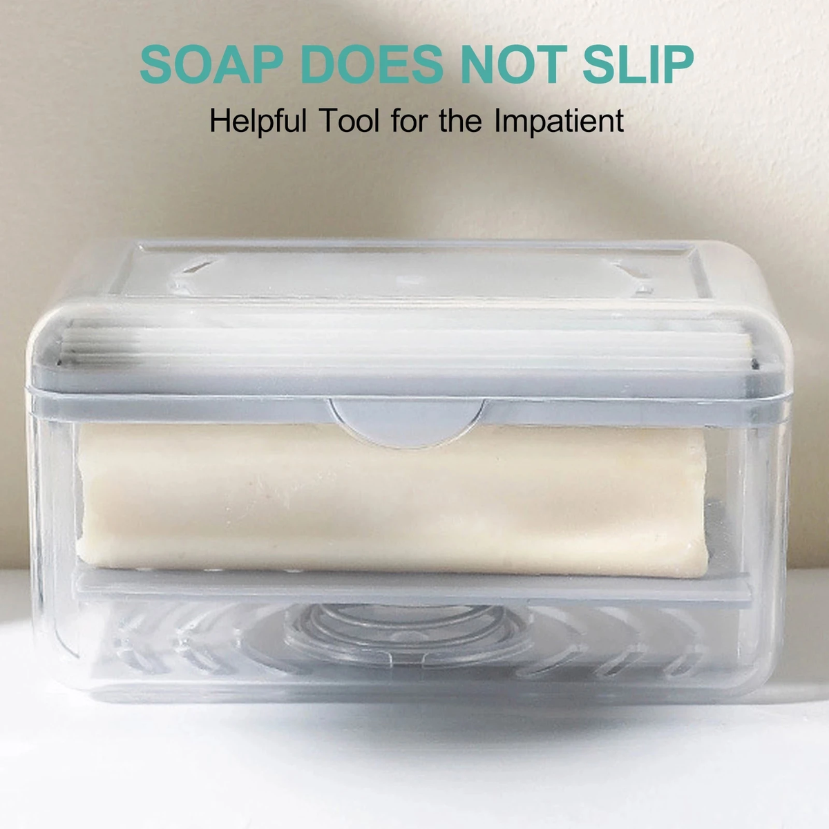 Self-Draining Soap Dish Holder with Roller