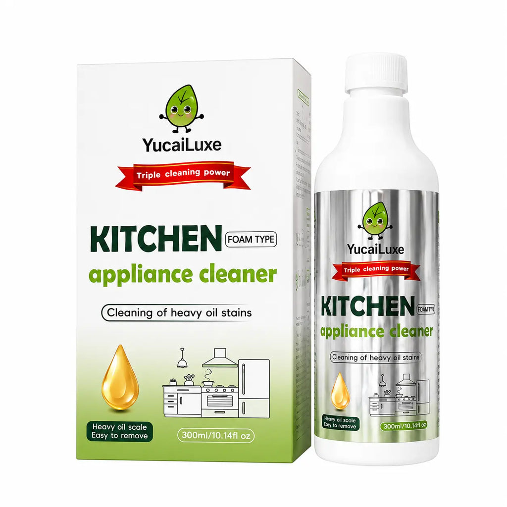 Kitchen Appliance Foam Cleaner, 300Ml Clinging Degreaser for Range Hood, Stove, Oven Exterior & Stainless Steel Surfaces, Yucailuxe